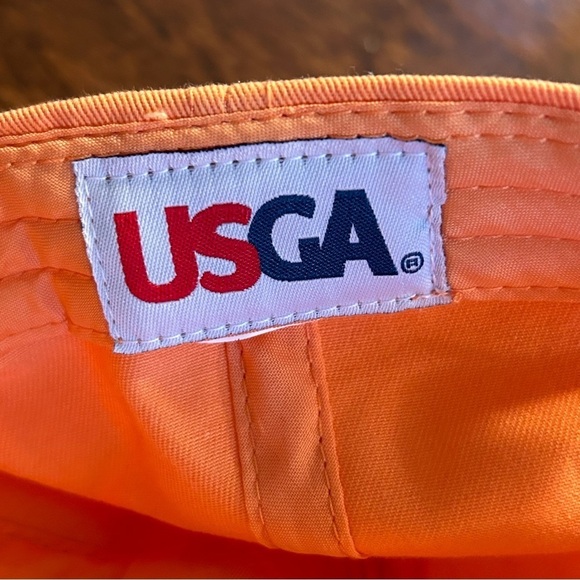 US Open Golf Hat Cap 2015 115th Chambers Bay USGA Member Adjustable Orange - Picture 8 of 8